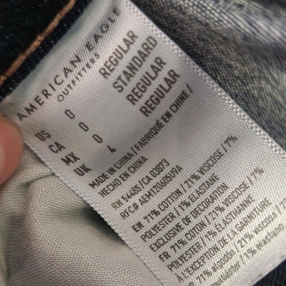 American Eagle Outfitters Blue Skinny Distressed Jeans - Picture 4 of 5